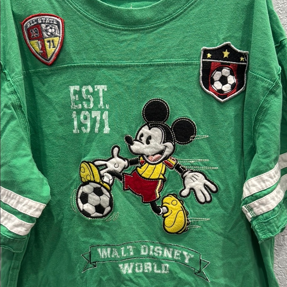 Disney Green Short Sleeve Tee with Walt Disney World Print